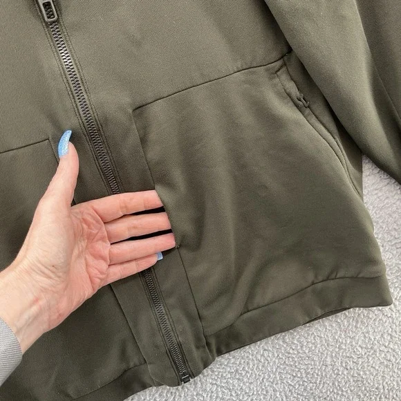 Lululemon Jacket Mens Large Green Division Track Jacket Full Zip Pique Casual - Picture 2 of 8